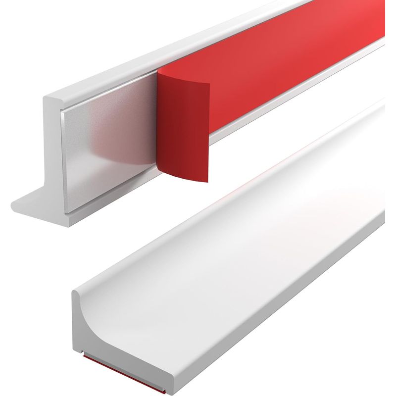 Schwellenschutz Für Duschtüren – Selbstklebende, Flexible Und Einfach Zu Installierende Wasserdichte Silikonbarriere, Geeignet Für Duschbereiche, Badewannen Und Waschbecken, 200 Cm.