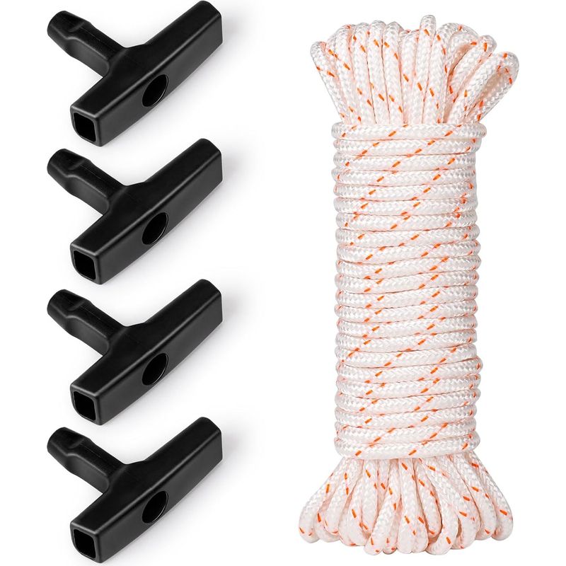 Rasenmäher-starthandseil, 10 Meter Ø4mm Und 4-teiliger Startgriff, Geeignet Für Rasenmäher, Kettensägen, Trimmer, Kantenschneider Und Freischneider