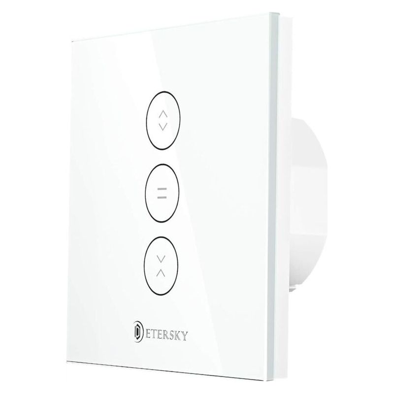 Wi-fi-vorhangschalter 2,4 Ghz – Touch-steuerung – Kompatibel Mit Alexa Und Google Home – Integrierter Timer – Abs Flammhemmend