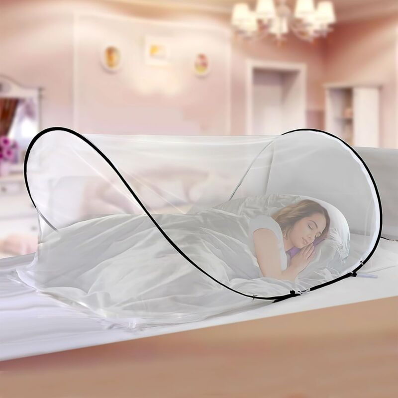 Klappbares Pop-up-moskitonetz Für Kinderbett – Kuppel-baldachin – Wabenstruktur – Schnelle Installation – Für Reisen Und Camping