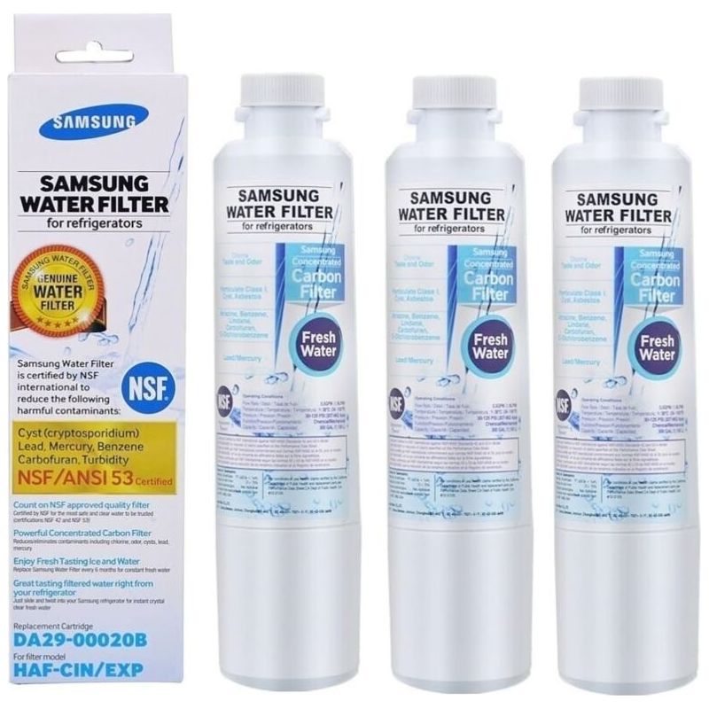 3 Stück Wasserfilter Für Kühlschrank, Wasserfilter Da29-00020b Für Kühlschrank – Kompatibel Mit Samsung Da29-00020b, Da29-00020a, Haf-cin/exp, Nsf 42 & 53 & 401
