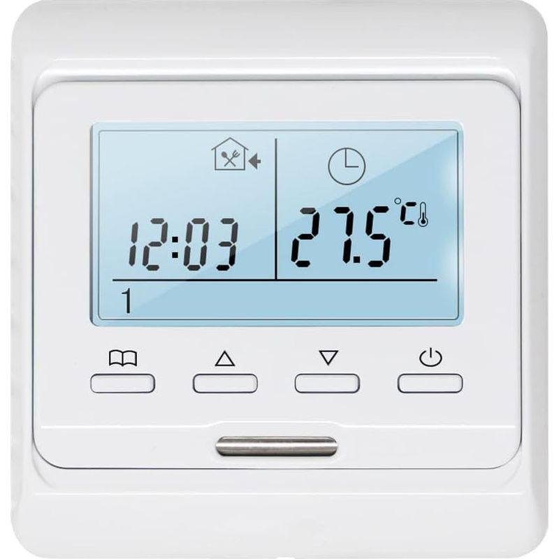 Programmierbarer Raumthermostat Mit Fühler 16a Für Elektrische Fußbodenheizung, Digitaler Thermostat Für Elektrische Fußbodenheizung