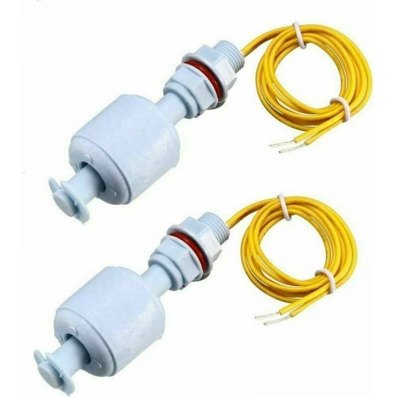 Satz Von 2 Schwimmerschaltern Aus Pp Mit Kabel, Konzipiert Als Füllstandsschalter Für Pumpentanks.