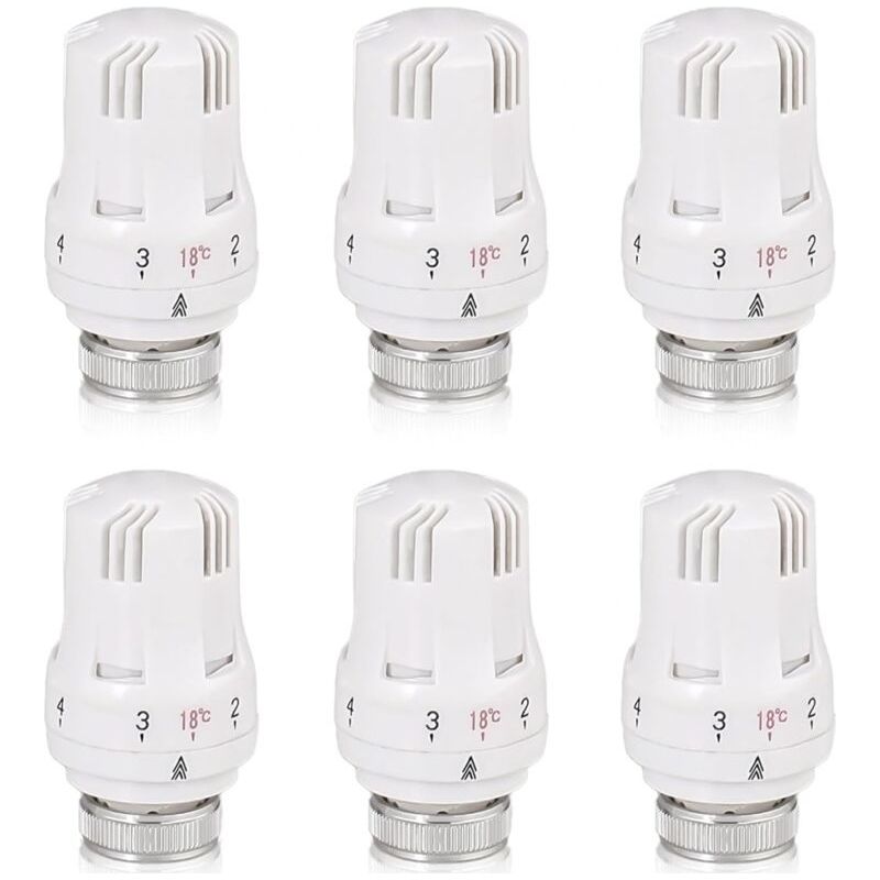 Thermostatkopf Für Heizkörper M30 X 1,5 – 6er-pack – Automatische Temperaturregelung – Frostschutz