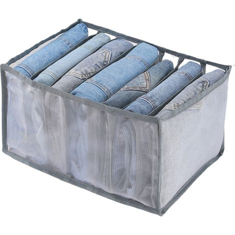 Jeans-aufbewahrungsbox, 4-teiliger Kleiderschrank-organizer, Jeans-aufbewahrungsboxen, Mesh-trennbox Für Schubladen, Für Hosen, Jeans, Pullover, T-shirts, Hemden