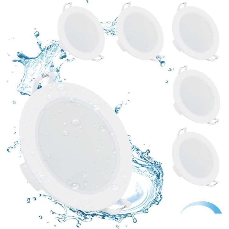 Einbauspots Für Badezimmer 6w Dimmbar – Ip65 Wasserdicht – 4000k Neutralweiß – Ultra-flach 35mm – Ausschnitt Φ68-80mm – Ac230v