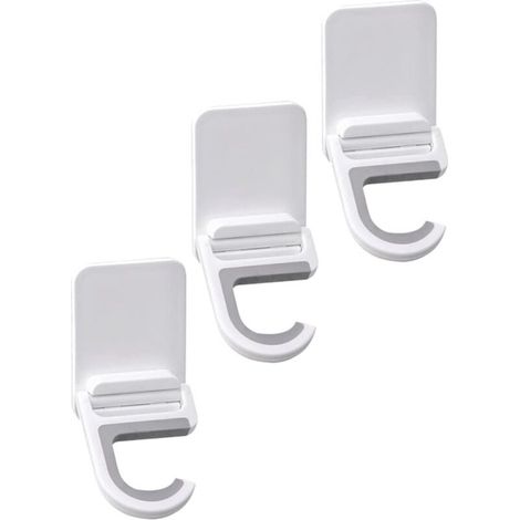 Klebender Wandaufhänger Für Besen, 3er-set, Ohne Bohren, Klappbares Design, Weiß, Hohe Tragkraft, Zubehör Für Küche Und Bad, Praktische Organisation