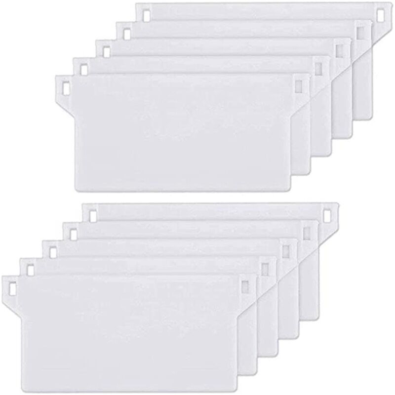 Set Aus 10 Beschwerungsplatten Für Kalifornische Jalousien – Maße 125 X 48 Mm – Weißer Kunststoff – Wasserdichtes Und Rostfreies Design - 10 Stück