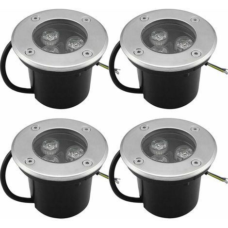 4er-pack 3w Ip65 Led-einbaustrahler Für Außen, 270 Lumen, Rund, Led-terrassen-downlight, Garten-außenbeleuchtung, Für Garten, Weg, Hof, Garage, Warmweiß