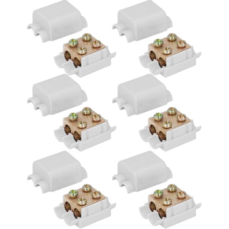 6 Stück Elektrische Klemmenleiste 16 Mm², Drahttrennverbinder 1000 V 100 A Hochleistung, M3-gewinde, Geschlitztes Design, Schnellverbinder Für Elektrische Drahtverbindungen 2,5–16 Mm²