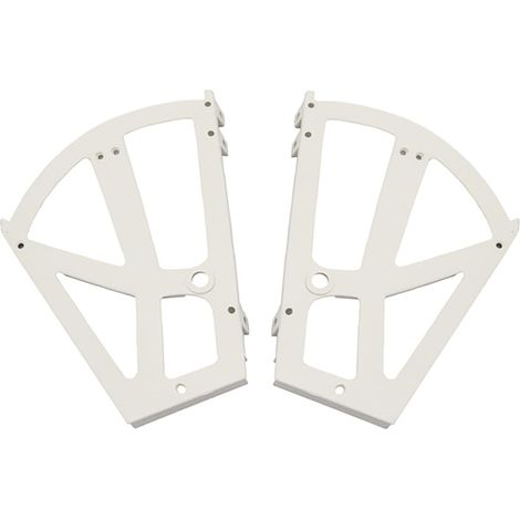 Satz Von 2 Kunststoff-scharnieren Für Zweischichtige Schuhregale Mit Klapprahmen - 228 X 255 Mm - Weiß