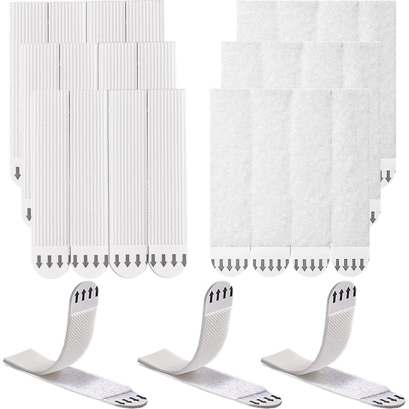 Bilderrahmen-halterung Ohne Bohren, 12 Paare (24 Streifen) Selbstklebendes Doppelseitiges Klettband 20mm X 90mm Laschen Für Bilderrahmen Und Weihnachtsdekoration