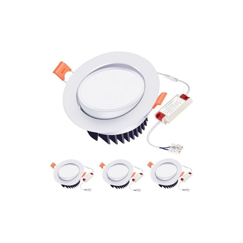 Einbauspots Led 12w Warmweiß 3000k Einbaustrahler 40° Schwenkbar Deckenstrahler Für Küche, Badezimmer, 3er-set