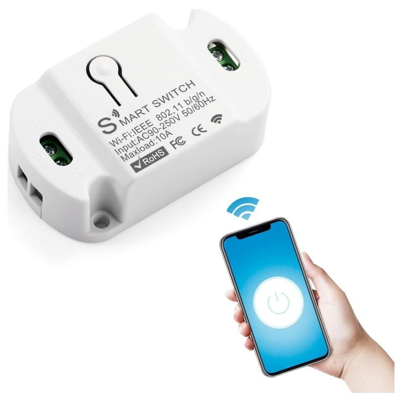 1 Stück Smart-schalter Mit Alexa, Wifi-schalter Smart Life, Intelligente Schalter Kompatibel Mit Smart Life/tuya App, Wifi-schalter Für Alexa/google Home