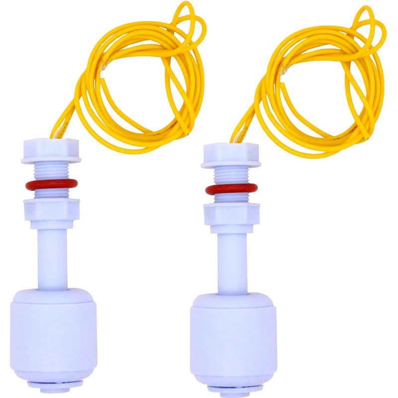 2 Stück Vertikaler Schwimmerschalter, Wasserstandssensor, Schwimmer Für Hebe Pumpe, Schwimmerschalter, Flüssigkeitskontrollschalter Für Hydroponik, Gartenarbeit, Pool