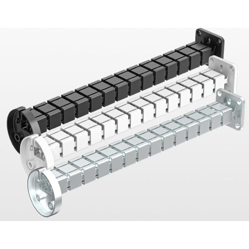 Kabelkanal Für Büros, Kabelmanagement, 125 Cm Kabelkanal, Flexible Kabelschleppkette, Kabelmanagement Für Höhenverstellbare Und Feste Schreibtische (weiß)