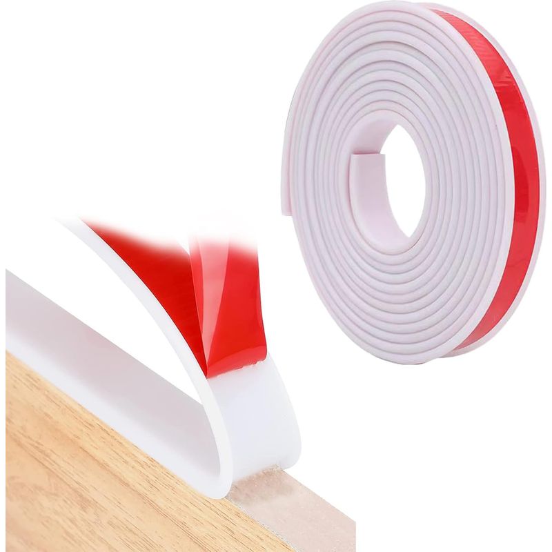 Faltbare Tpe-kantenband Für Möbelschutz, Selbstklebendes U-förmiges Kantenband, Innenbreite 18 Mm × 5 M, Arbeitsplatten, Weiß