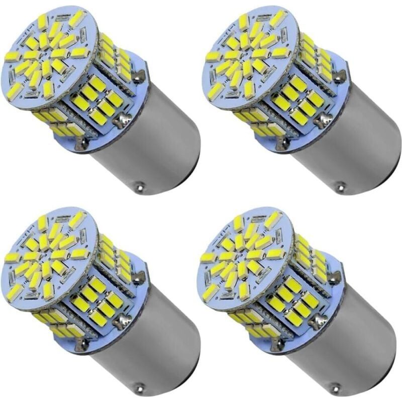 1157 Weiße Led-glühbirnen, 4 Stück Weiß 6000-7000k 12v-24v P21/5w 1214lm Led-lampen Für Bremslichter, Blinker Und Scheinwerfer