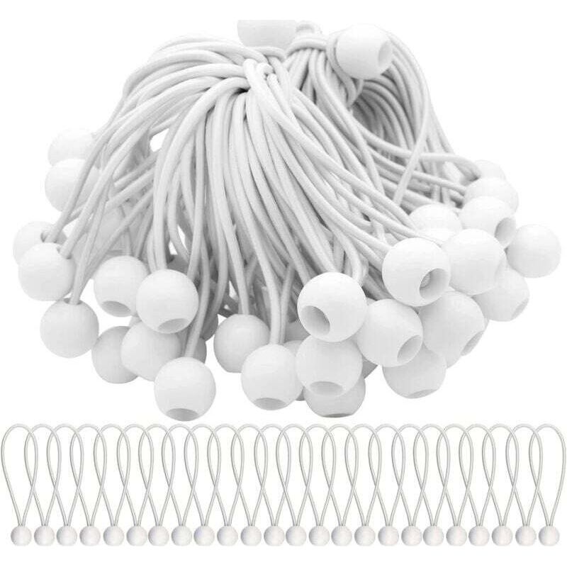 Set Aus 50 Elastischen Spanngummis Mit Kugeln, Sandow-gummiseile Mit Kugeln Für Zelte, Pavillons, Banner Und Planen