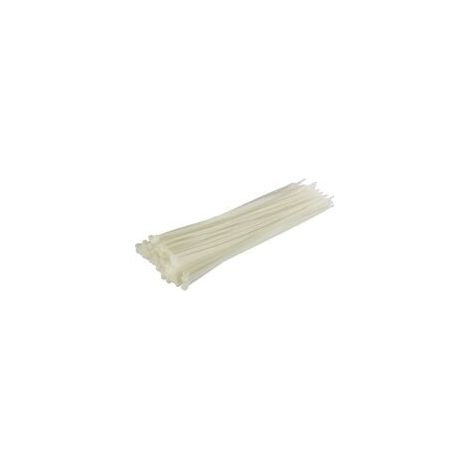 Set Von 100 Kabelbindern, Weiß/natur, 370 Mm X 4,8 Mm, Hochwertige Kunststoff-kabelbinder