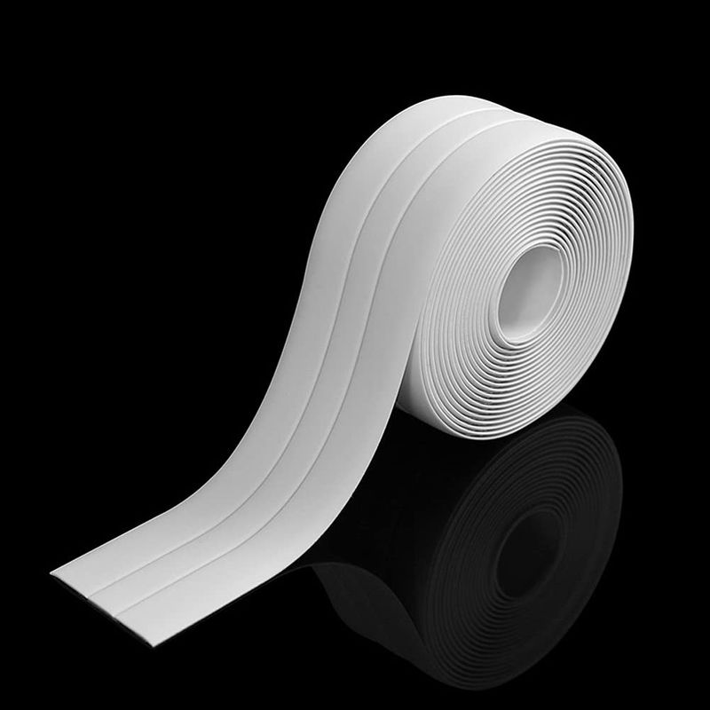 Dreiteiliges Dichtungsband, Weißes Pvc-band, Selbstklebendes Schimmel- Und Leckagebeständiges Band Für Viele Anwendungen In Küche Oder Bad (320 Cm, 3,8 Cm)