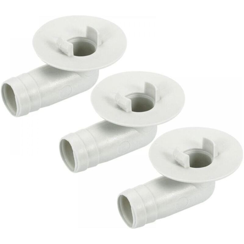 Satz Von 3 Klimaanlagen-abflussschlauchverbindungen Mit Gummiring Für Mini-split-geräte Und Fenster-klimaanlagen, Weiß (gesamthöhe: 51 Mm/2")