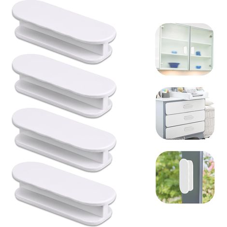 Balkontürgriff, 4er-set Türgriffe Für Schränke Und Glas-möbel, Kunststoffoptik