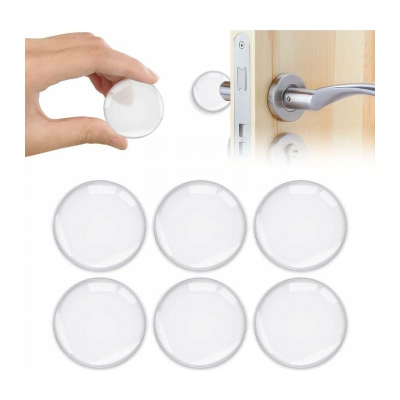 6 Stück Selbstklebende Silikon-türstopper, Robuste Türstopper Für Schränke, Küche, Badezimmer Und Bürotüren, 50x8mm