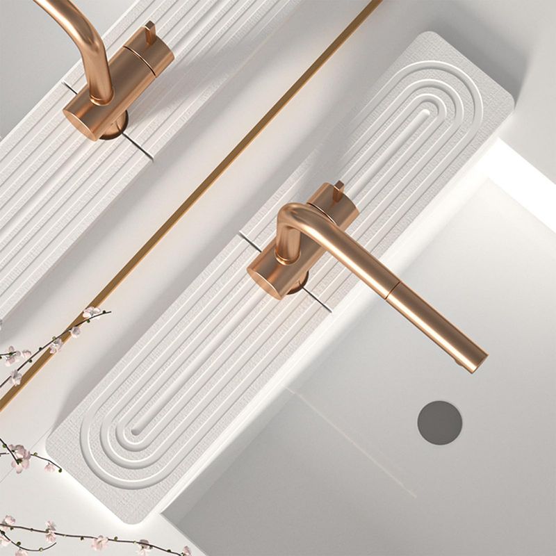 Set Aus Diatomeenerde-absorbern Für Wasserhähne, Spritzwassergeschützt, Schnell Trocknend, Für Küchenspülen, Wohnmobile Und Badezimmer-arbeitsplatten (weiß, 40 X 10 Cm)
