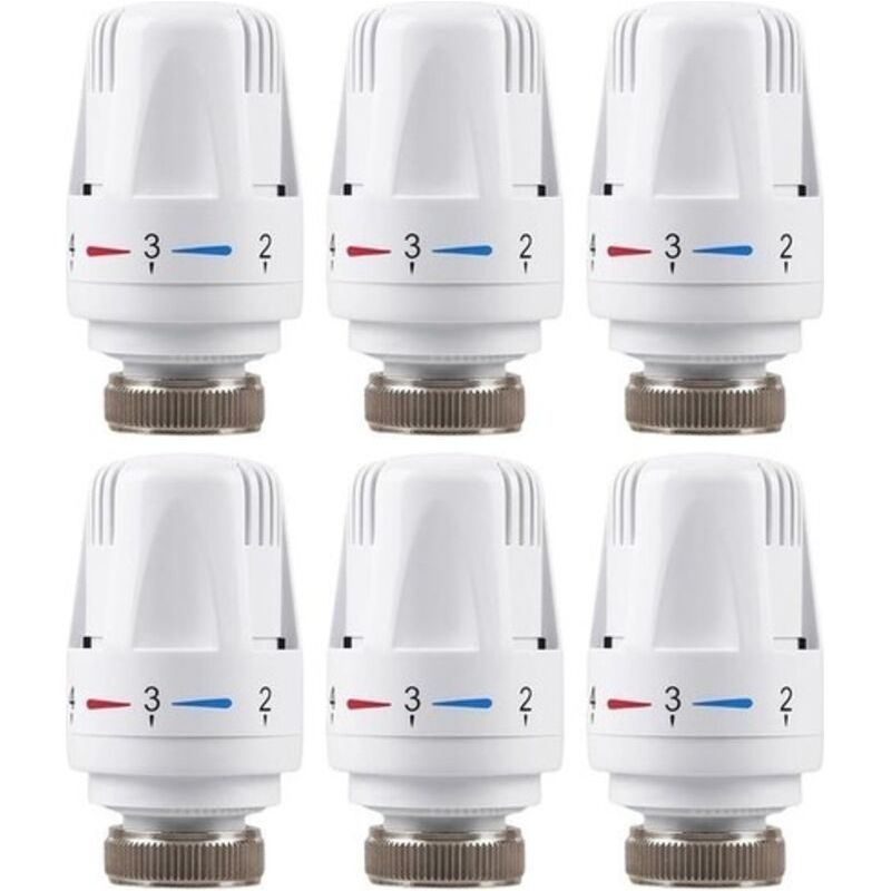 Satz Aus 6 Thermostatischen Heizkörperventilköpfen M30 X 1,5, Thermostatventile Für Heizkörper, Ersatz-thermostatköpfe Für Heizkörperventile Für Zuhause Und Büro