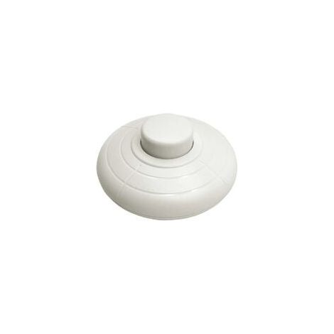 1 Stück Runder Weißer Fußschalter, Fußsteuerungsschalter Für Stehlampe Und Tischlampe