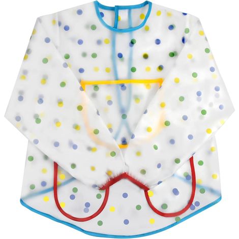 Kindermalbluse, Wasserdichte Malschürze Mit Langen Ärmeln Und 3 Taschen, Kinderschürze Zum Malen Für Schule, Aktivitäten, Malen, Kochen, Ausmalen