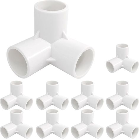 Satz Von 10 Pvc-3-wege-verbindern, 20 Mm, Für Gewächshäuser Und Möbel