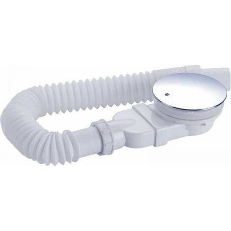 1pc Duschablauf 90 Mm, Weiß, Extra Flach, Ablaufloch Der Duschwanne, Siphon Mit Geruchsverschluss, Haarsieb, Flexibel, Verchromte Abdeckung