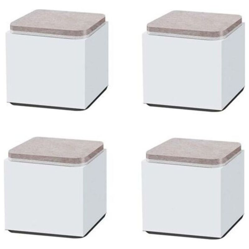 Erhöhung Für Möbelfüße Aus Kohlenstoffstahl, Quadratische Weiße Füße Zur Verdickung Von Schrank- Und Tischfüßen, 60x52 Mm, 4 Stück