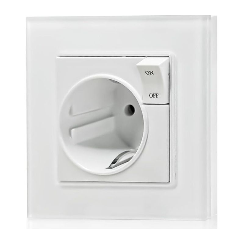 Steckdose Mit Schalter, Steckdose Mit Wandschalter, Einbau-steckdose, Steckdosenmechanismus Mit Schalter, Universalschalter Mit Halterung (weiß)
