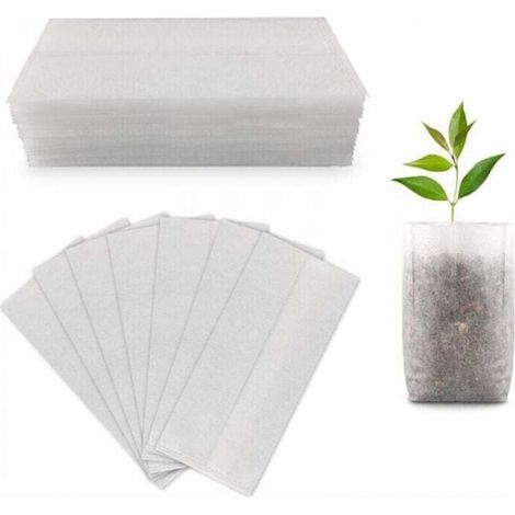 20x20 Cm, 300er Pack Biologisch Abbaubare Vliesbeutel Für Baumschulen – Wachstumsbeutel Für Pflanzen, Blumen Und Den Hausgebrauch