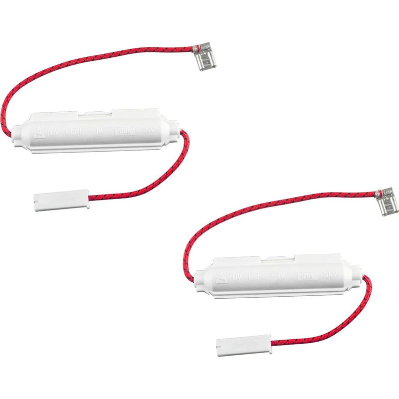 2er-pack Hochspannungssicherungen 5 Kv 0,8 A Für Mikrowellenöfen, Universelle Sicherungshalterung Zur Reparatur Von Mikrowellen, Ersatzsicherungen Für Mikrowellenöfen, Weiß