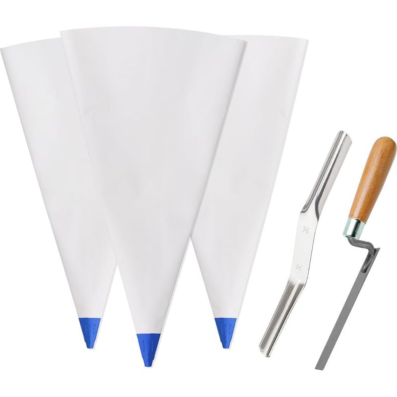 Set Aus 3 Säcken Mit Widerstandsfähigem Mauermörtel, 30,5 X 61 Cm, Mit Perforationsspitze Für Fliesen