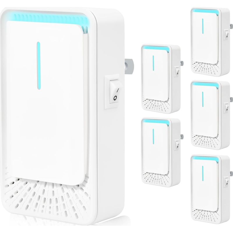 Steckbarer Luftionisierer (6er-pack) – Mini-luftreiniger Mit Negativen Ionen, Geräuscharmer Mini-entodorierer Für Häuser, Schlafzimmer, Büros Und Keller.