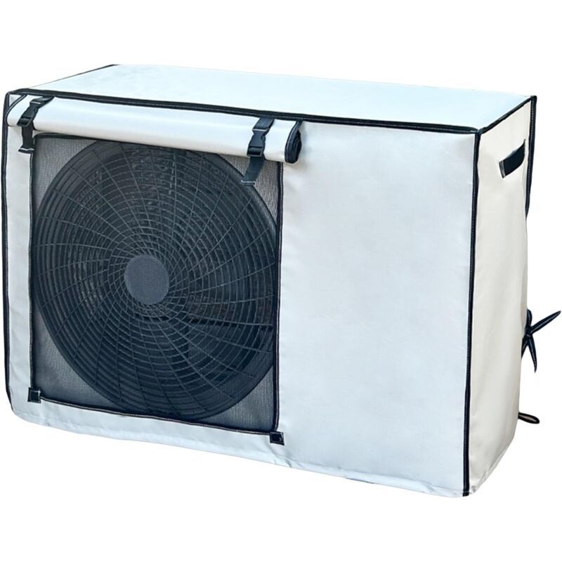 Abdeckung Für Pool-wärmepumpe, Wärmepumpen-abdeckung Aus 600d Oxford-gewebe Für Außengerät Mit Netz (100 X 43 X 80 Cm / 39 X 17 X 31 Zoll)
