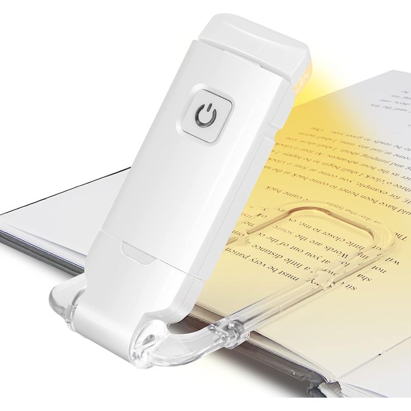 Usb-led-klemme-leselampe, Wiederaufladbare Led-leselampe Mit Nachttischlampe Zum Lesen Im Bett, Augenschonendes Weiches Licht, 3-stufig Einstellbare Helligkeit, Faltbare Mini-klemmlampe