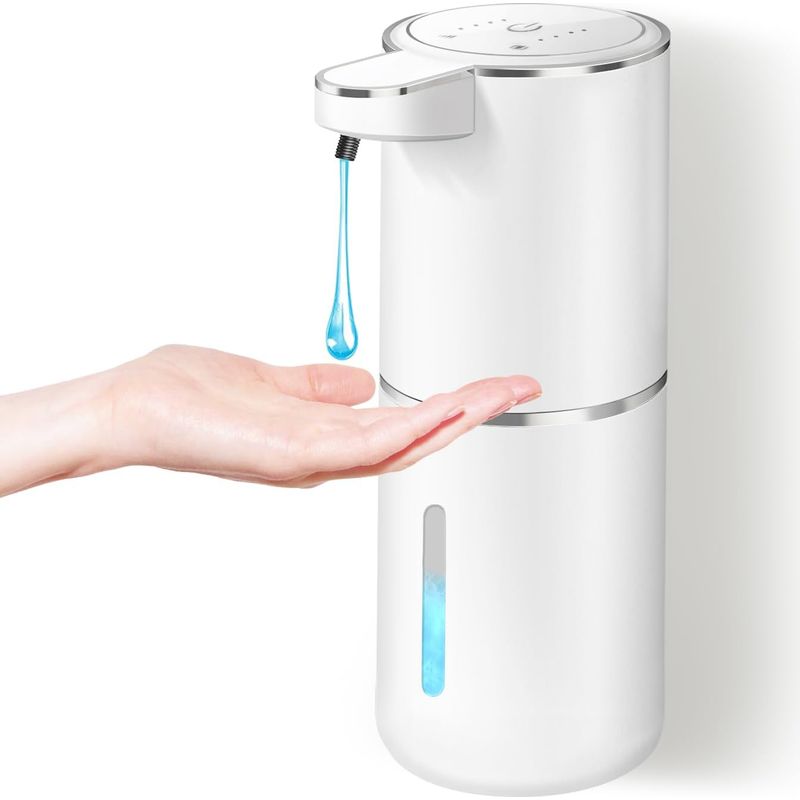Automatischer Seifenspender, 380 Ml Usb-c Wiederaufladbarer Flüssigseifenspender Mit 4 Einstellbaren Stufen