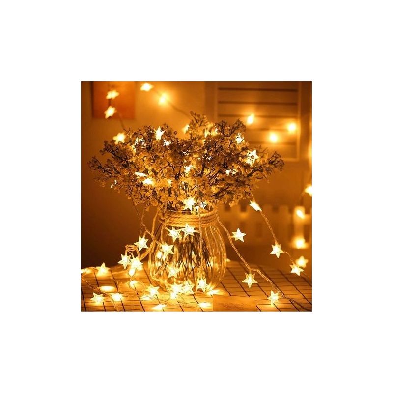 Warmweiße Lichterkette, 3m, 30 Led-glühbirnen, Wasserdicht Ip65 Mit Solarpanel, Für Außen-/innenbereich-dekoration, Partys Usw.