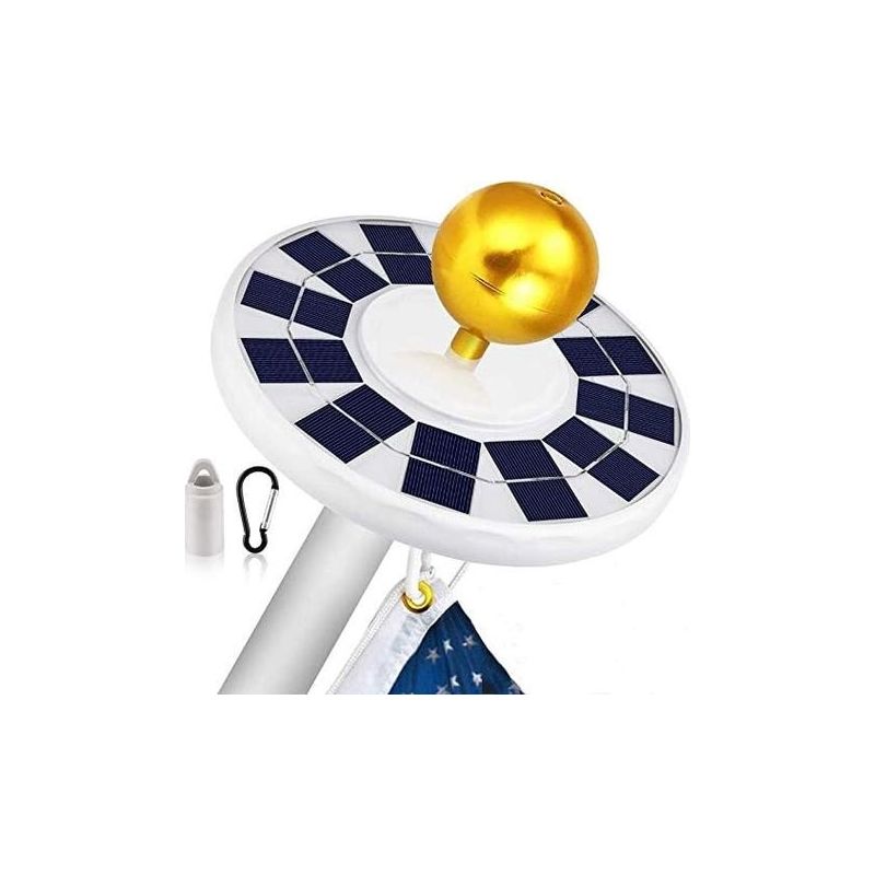 128 Led Solar Flaggenmast Licht, Super Hell Mastbeleuchtung, Für Flaggenmast Downlight Ip65 Wasserdicht Lichtsensor Für Hof Und Straße