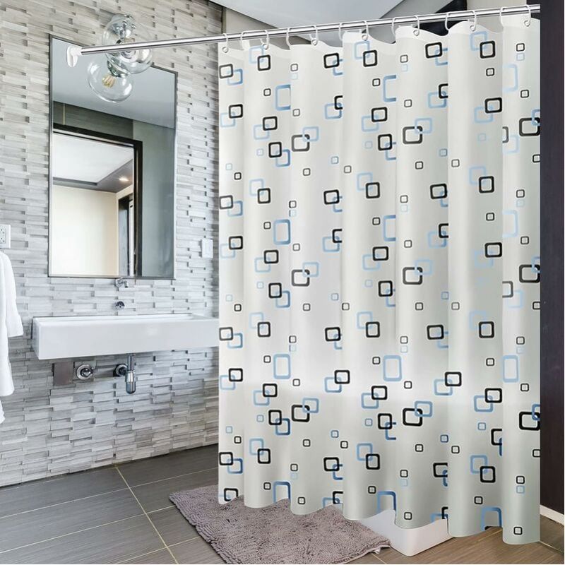 200x200 Cm Duschvorhang, Duschvorhangfutter Mit Haken Und Ringen, Schimmelresistent, Antibakteriell, Wasserdicht Und Waschbar, Geeignet Für Badezimmer.