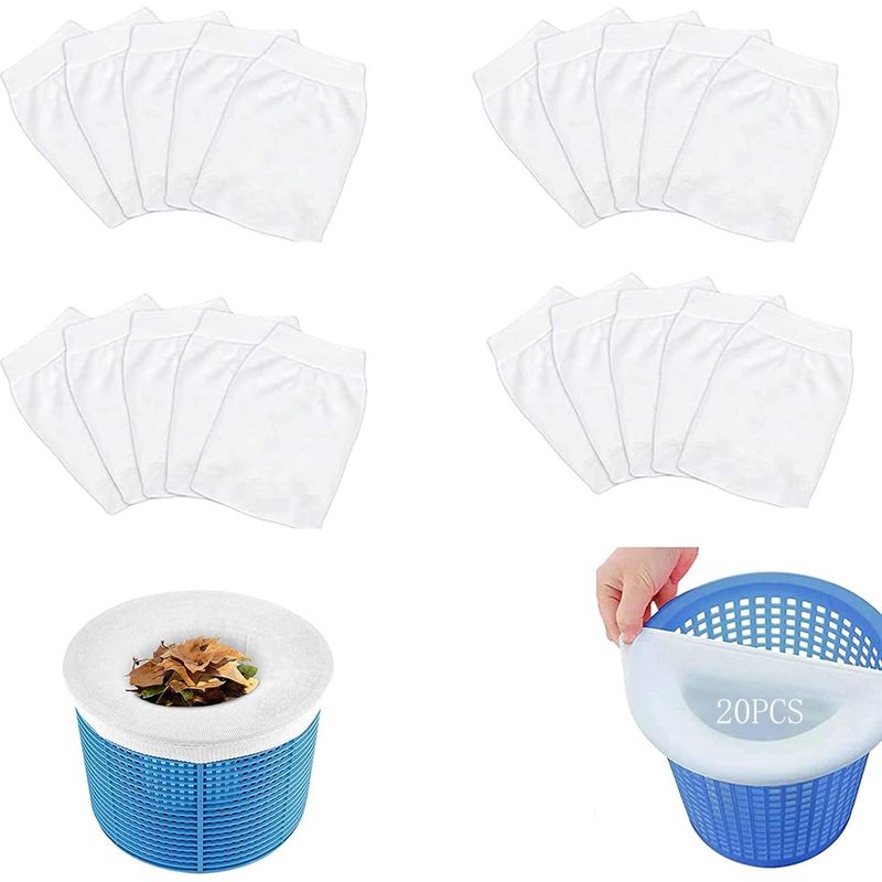Poolschwimmer-filter, 20 Stück Poolschwimmer-socken, Pool-skimmer-socken, Zum Auffangen Von Baumblättern Im Pool, Halten Den Pool Sauber (20)