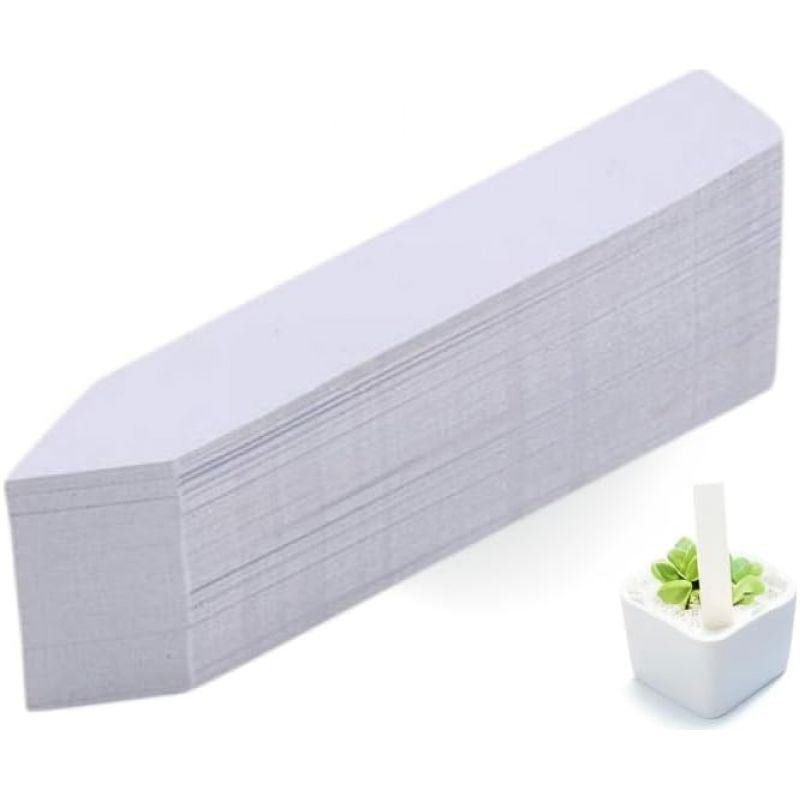 100 Stück Kunststoff-pflanzenschilder, Weiße Kunststoff-gartenetiketten, Wasserdichte Plastik-blumenetiketten Für Die Gartenarbeit 10x2 Cm