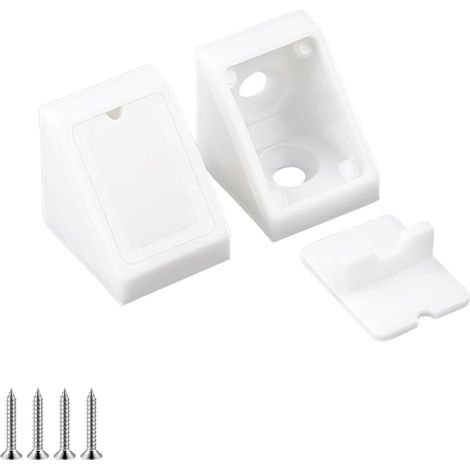 20 Stück Eckwinkel Für Regale, Kunststoff-eckverbinder, Möbelverbinder Mit Schrauben, Regalwinkel, Eckverbinder