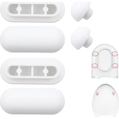 Toilettensitzkissen, Stoßdämpfendes Gummipolster, Stoßdämpfer Für Toilettensitze, Einfach Zu Installieren.